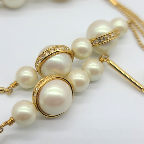 NWTS $148 Kate Spade "PURELY PEARLY" Swarovski Crystal & Double Pearl Strand ♥️ - Picture 2 of 10